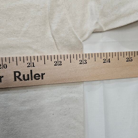 DOM Tie Dye Graphic Yin and Yang Short Sleeve Cream Colorful Tee Size XL - Picture 5 of 6